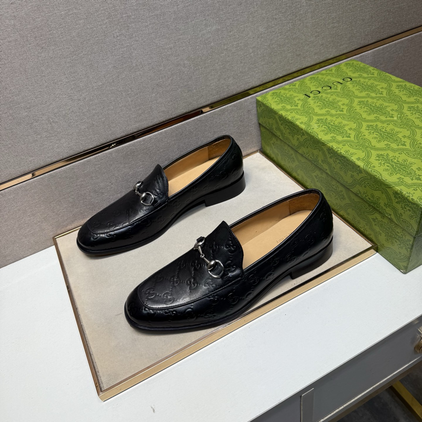 Gucci men's leather shoes-87