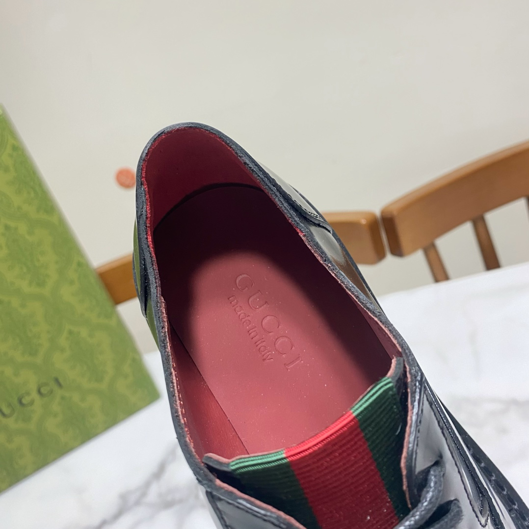 Gucci women's leather shoes-2