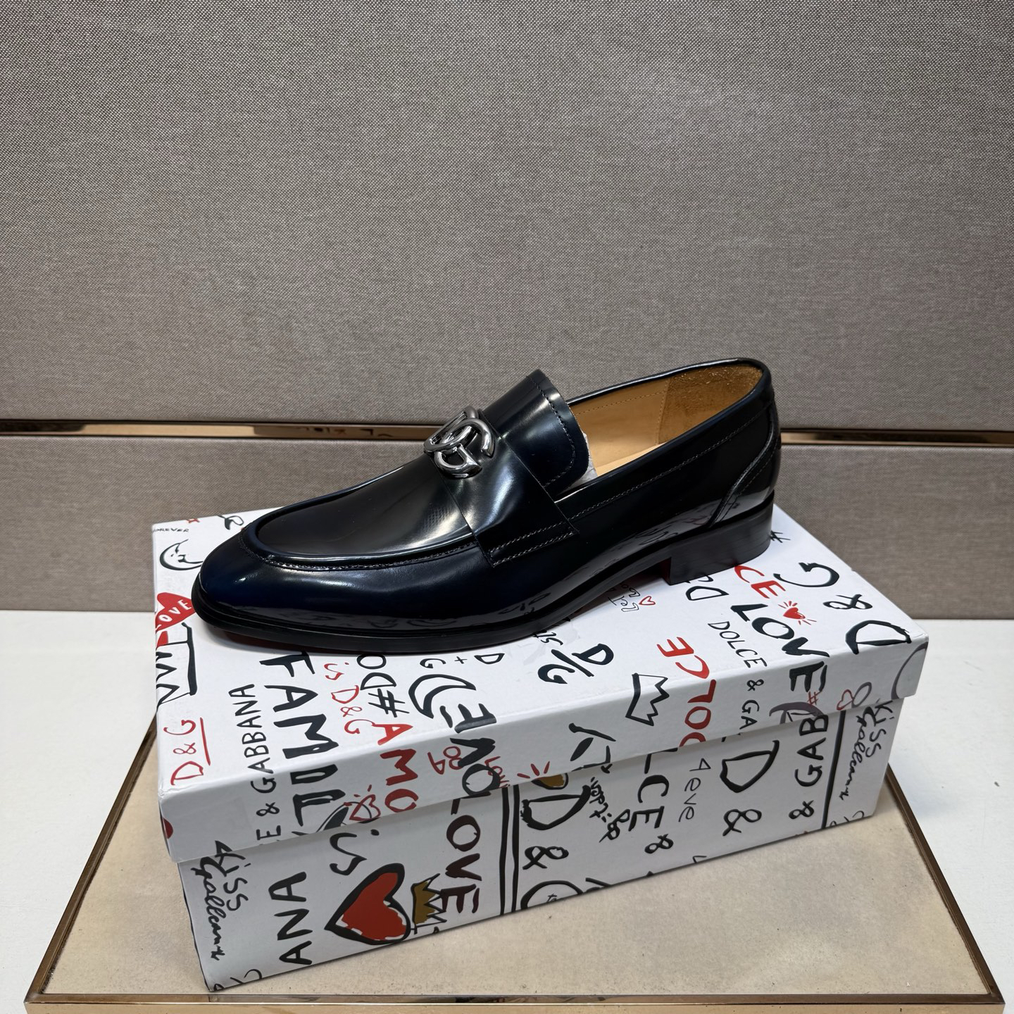 D&G men's leather shoes-102