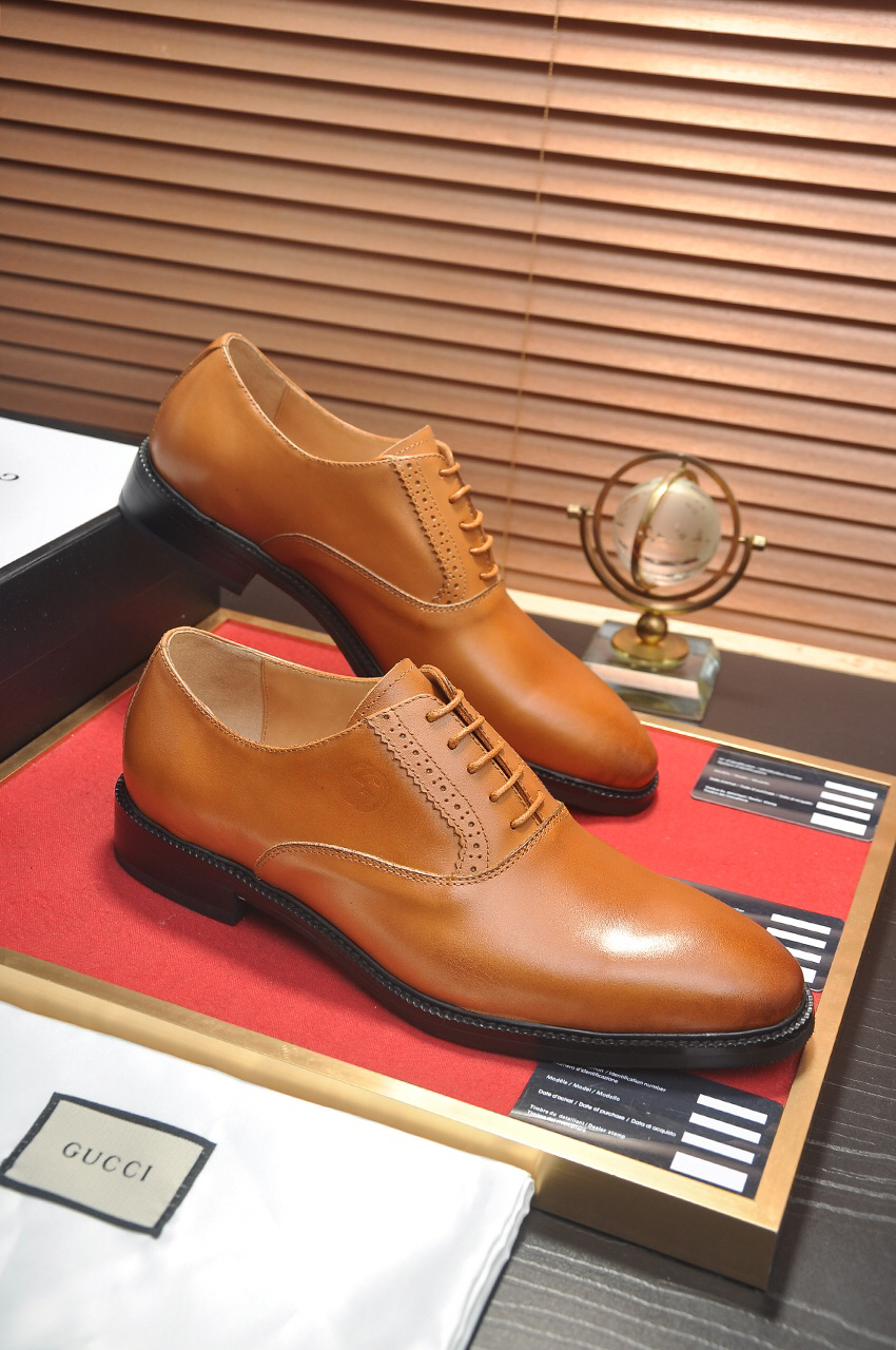 Gucci men's leather shoes-60