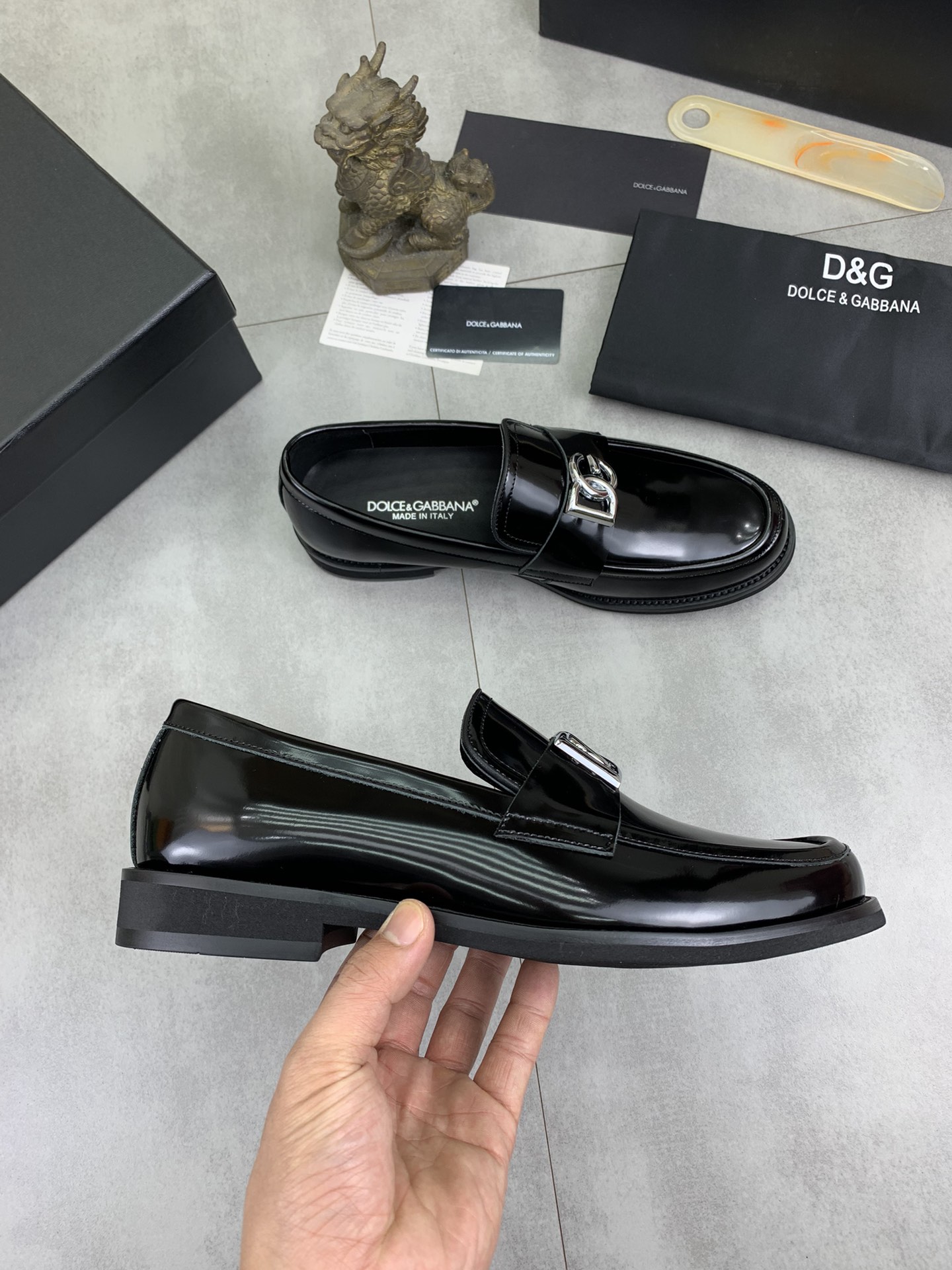 D&G men's leather shoes-27
