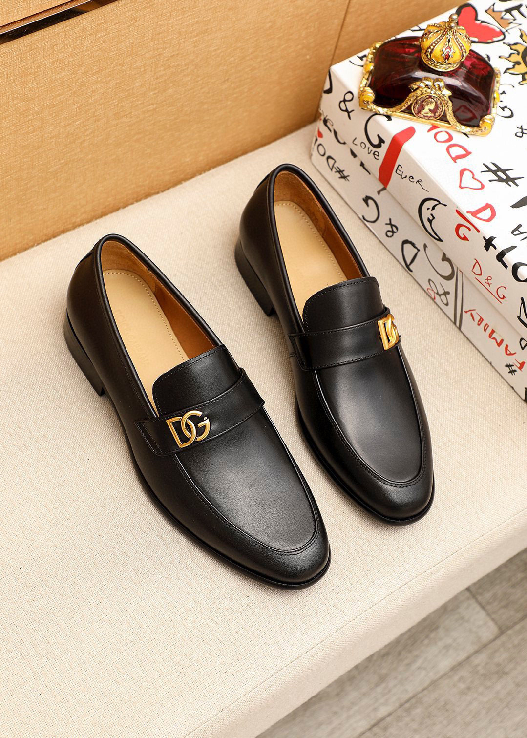 D&G men's leather shoes-53