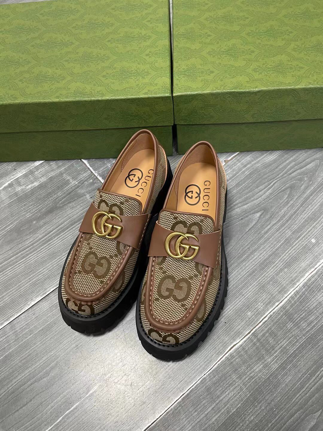 Gucci women's leather shoes-86