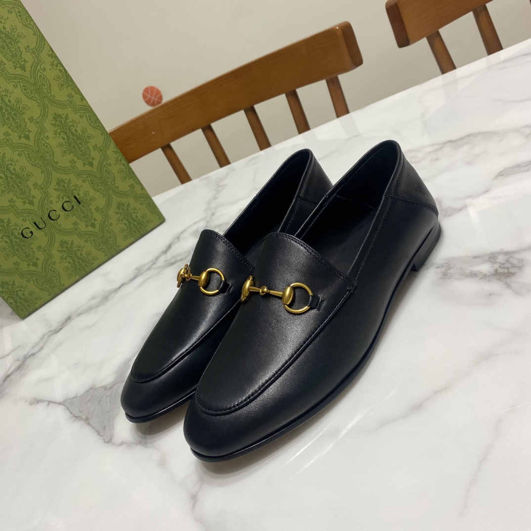 Gucci women's leather shoes-1