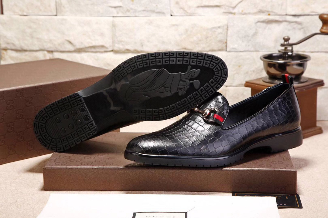 Gucci men's leather shoes-51