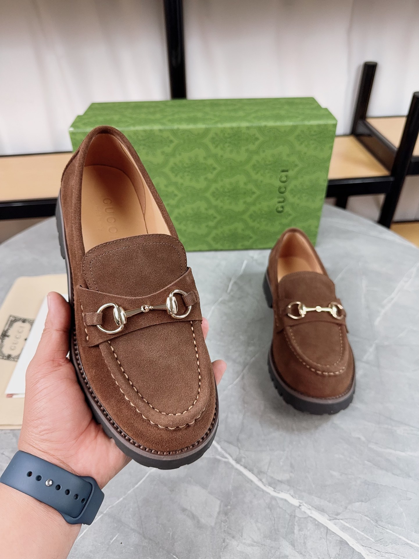 Gucci women's leather shoes-116