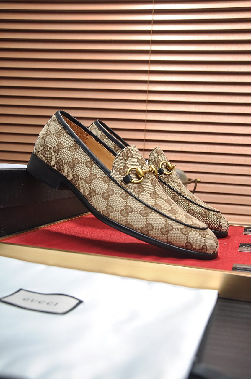 Gucci men's leather shoes-66