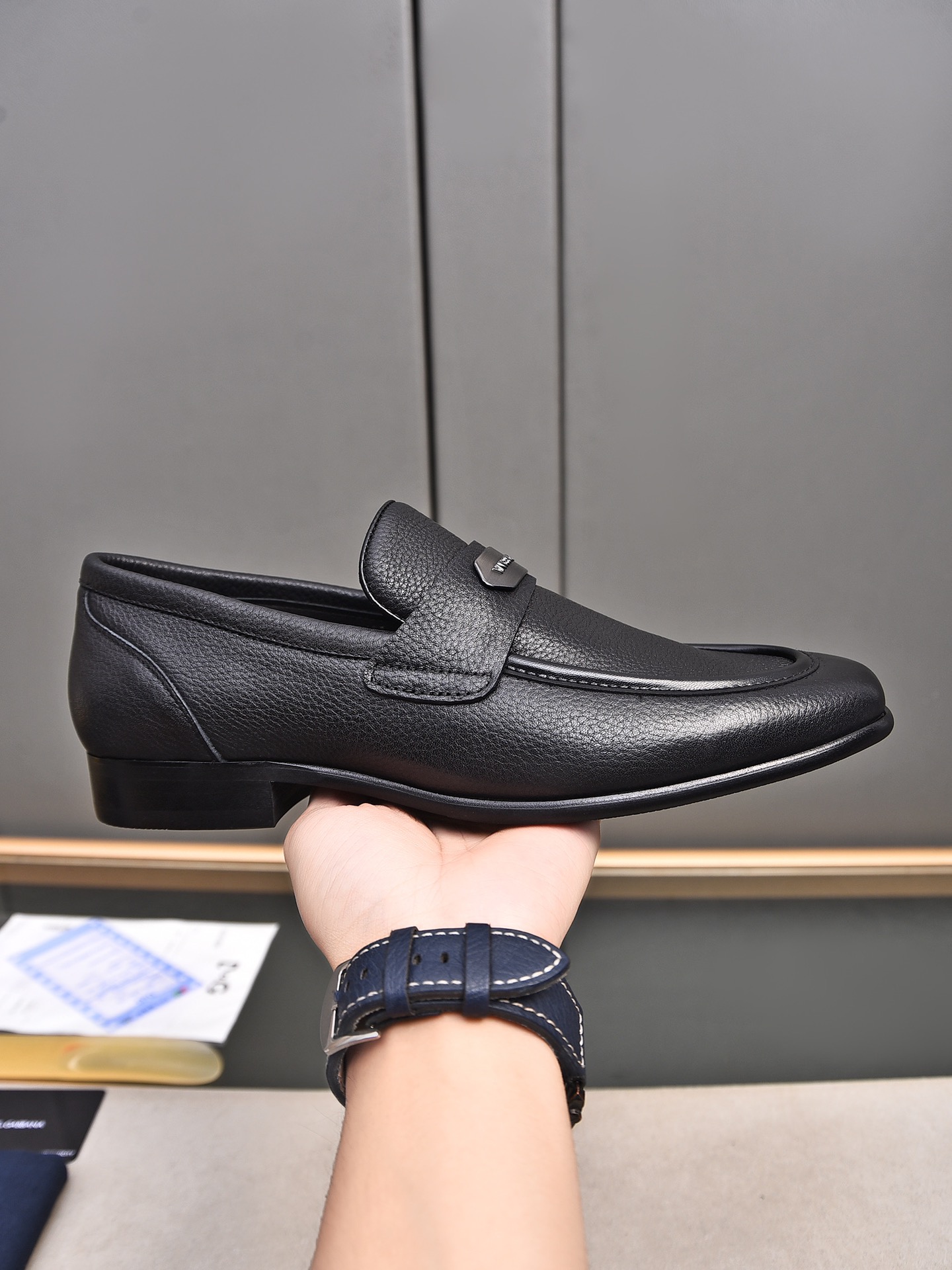 D&G men's leather shoes-70