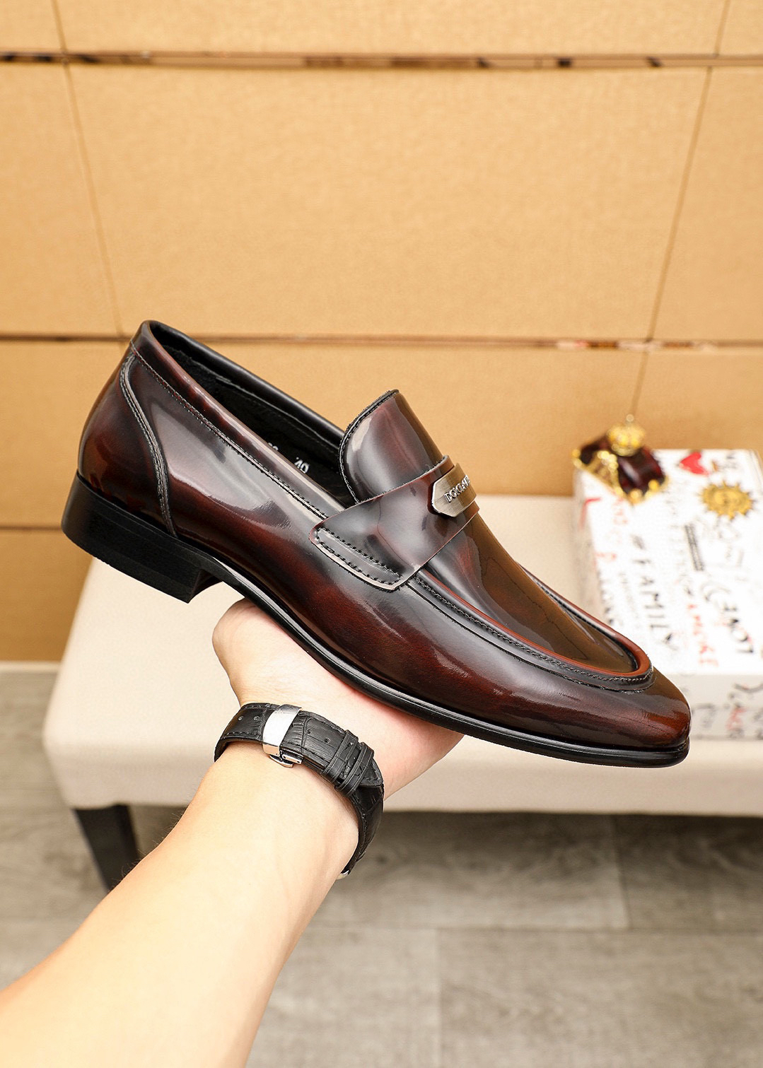 D&G men's leather shoes-52