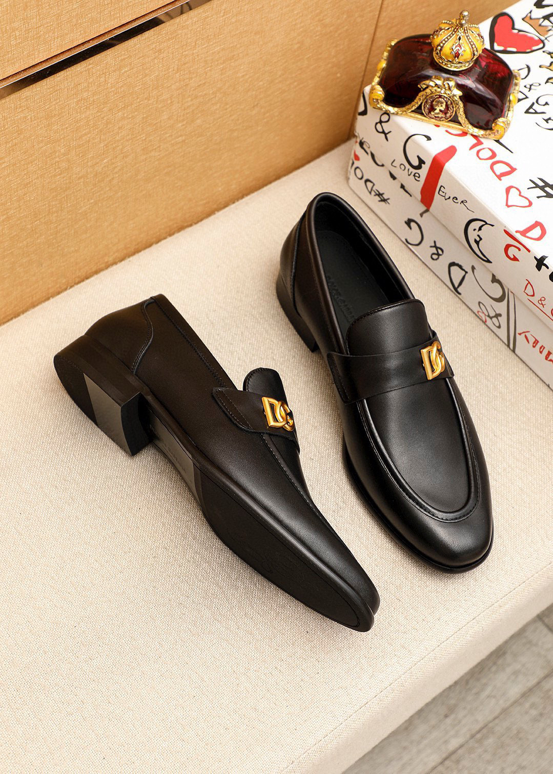 D&G men's leather shoes-47