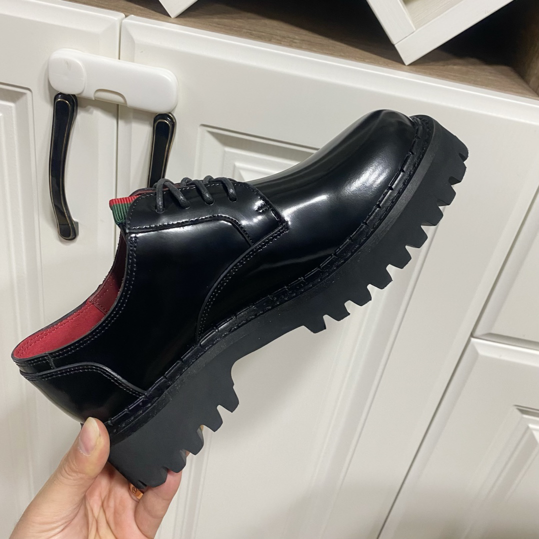 Gucci women's leather shoes-2