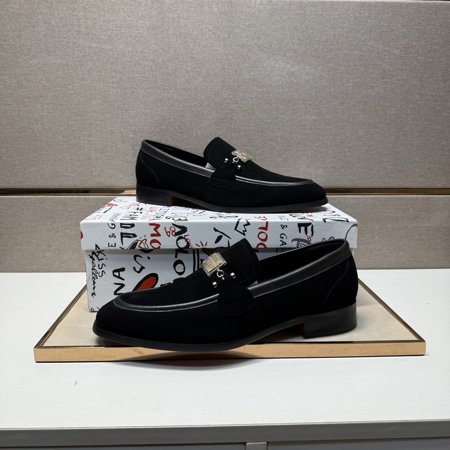 D&G men's leather shoes-95