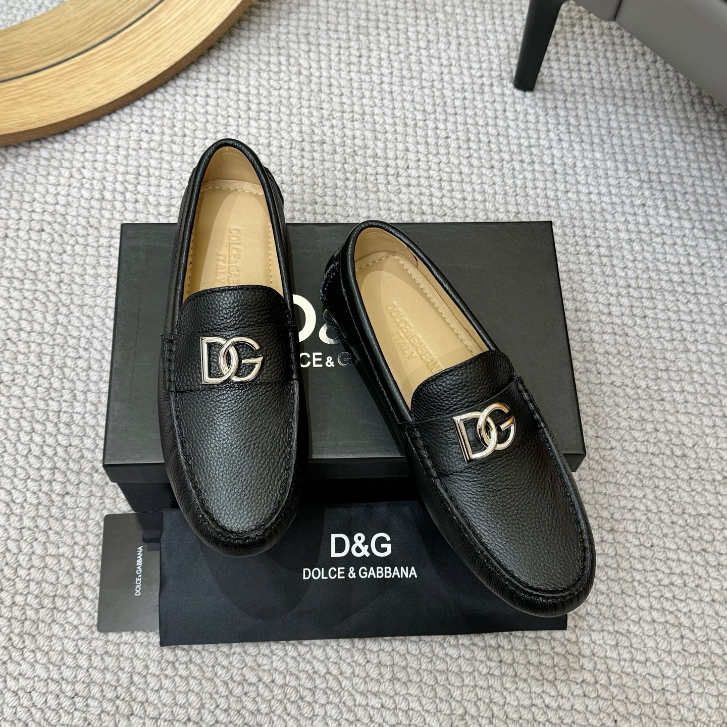 D&G men's leather shoes-87