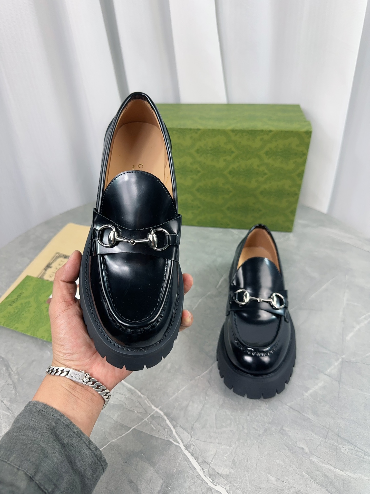 Gucci women's leather shoes-97