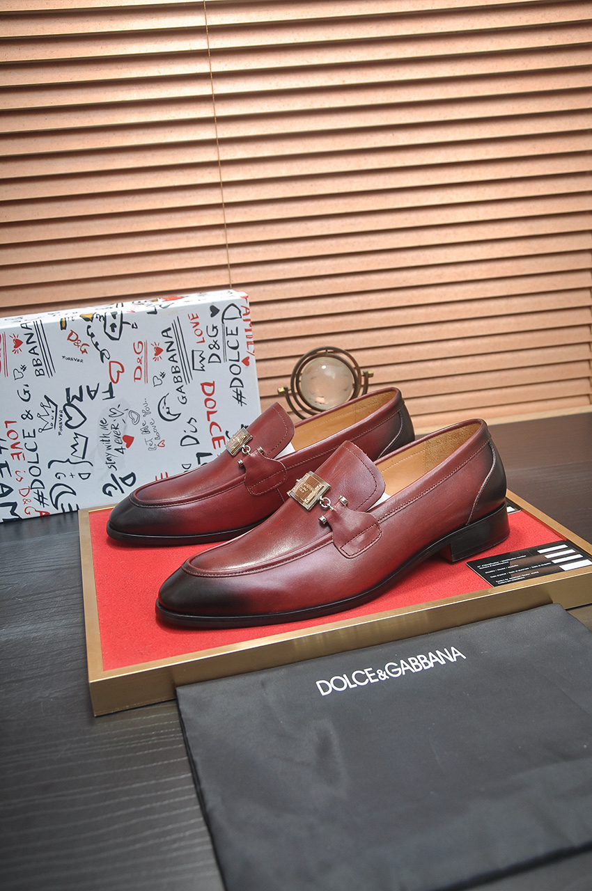 D&G men's leather shoes-1