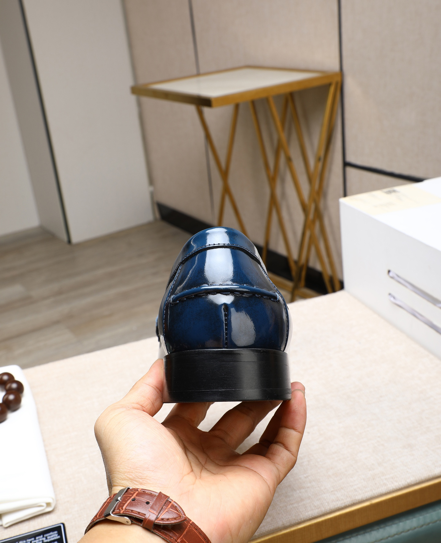 Gucci men's leather shoes-100