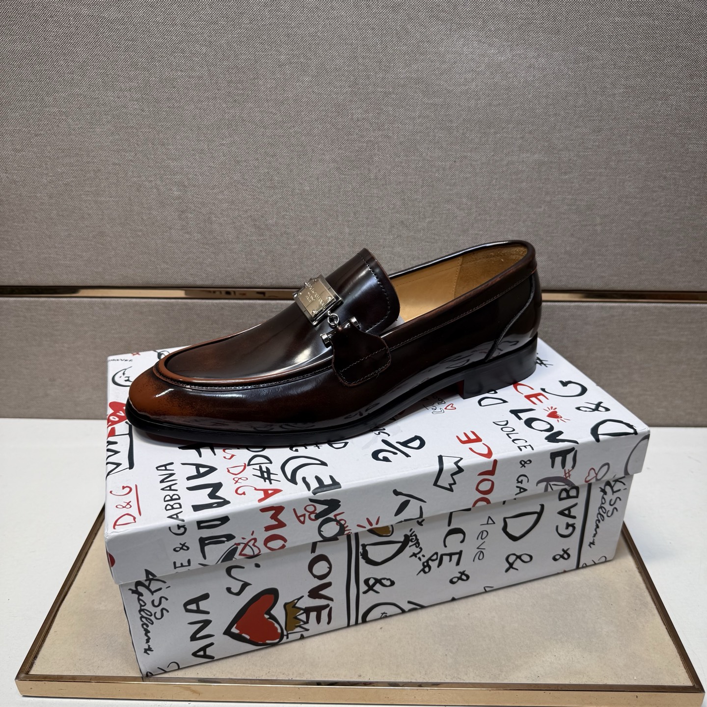 D&G men's leather shoes-32