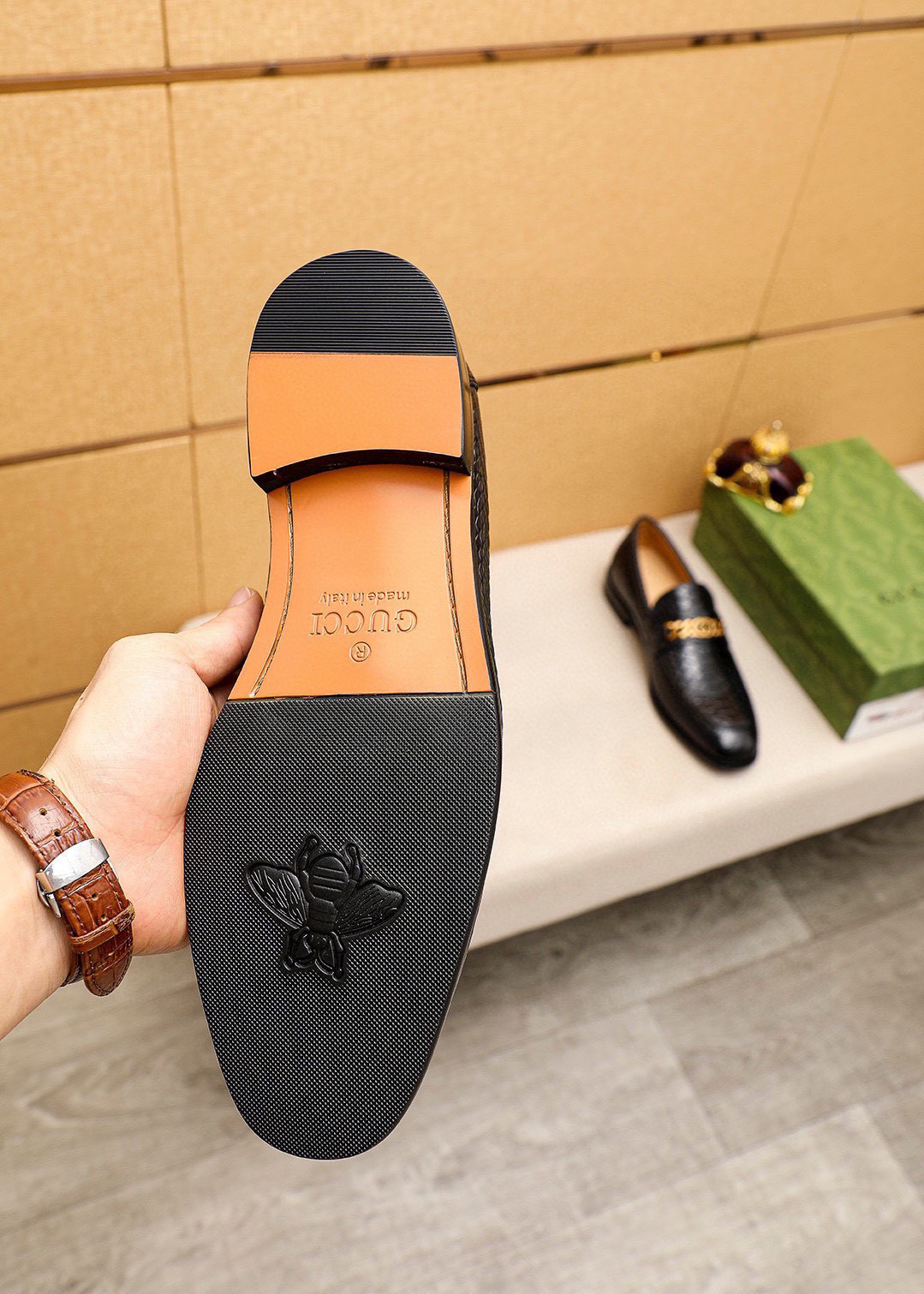 Gucci men's leather shoes-76