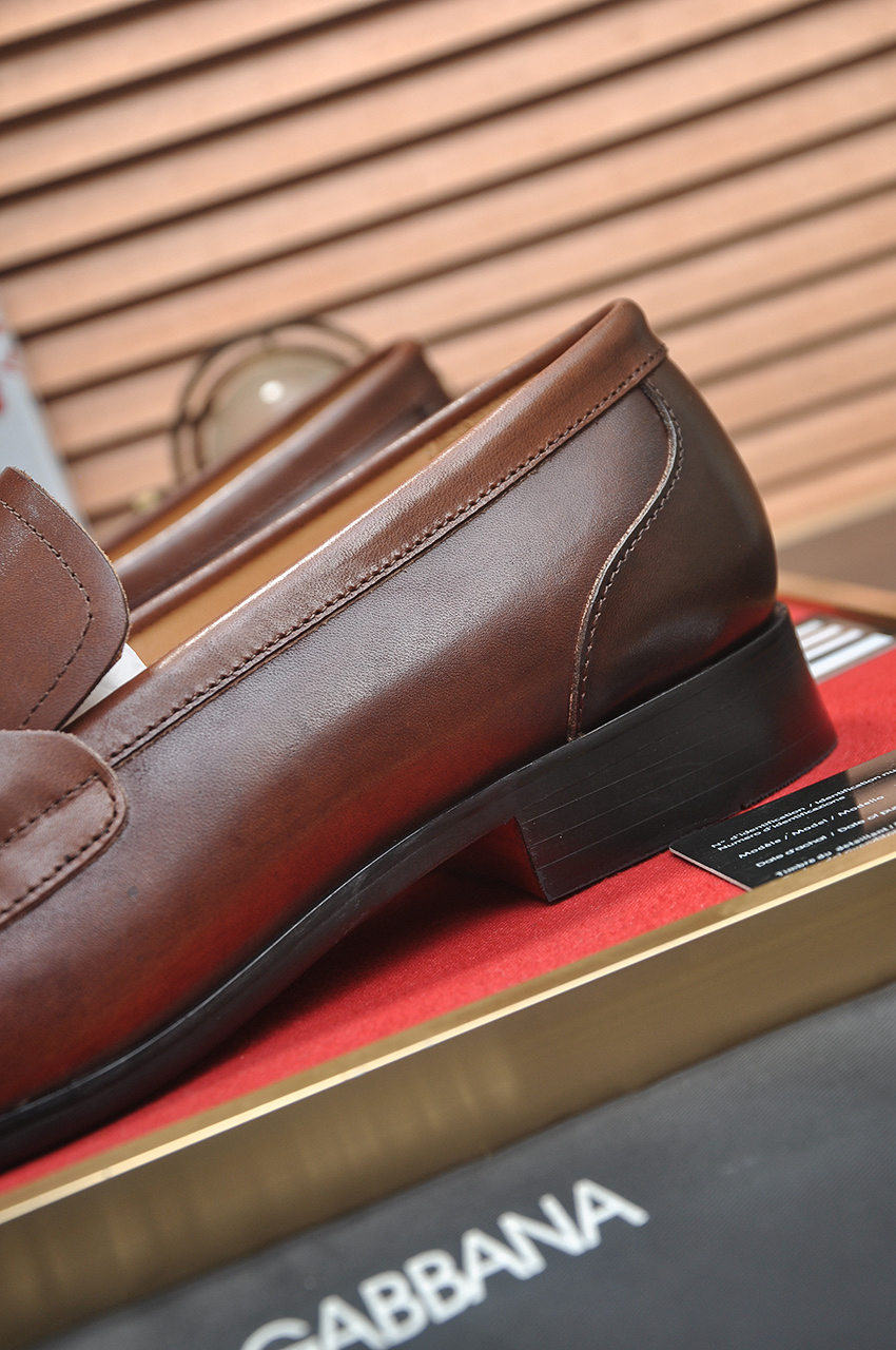D&G men's leather shoes-82