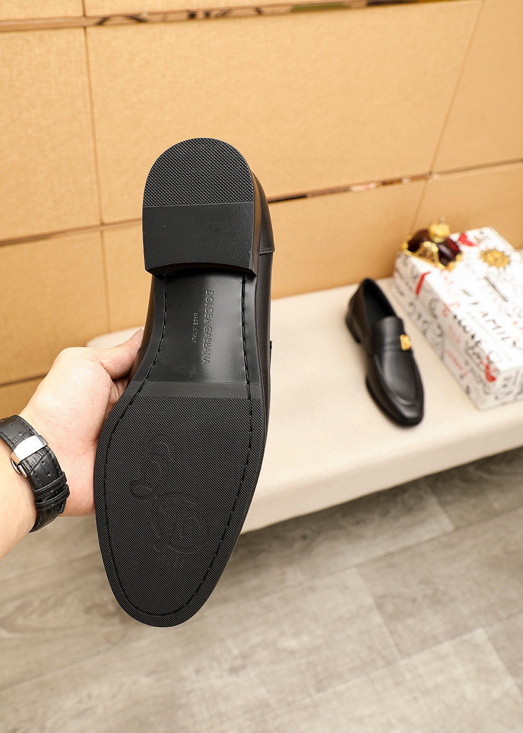 D&G men's leather shoes-47