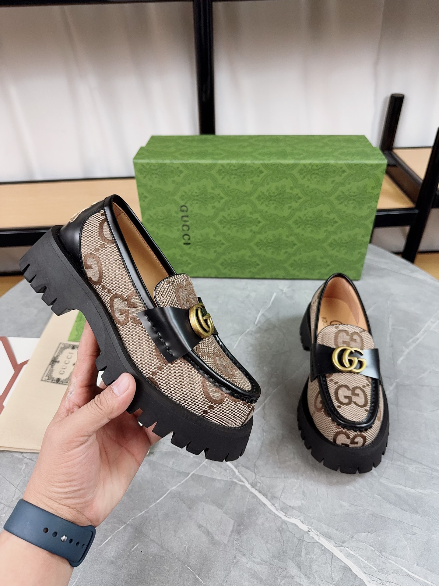 Gucci women's leather shoes-94