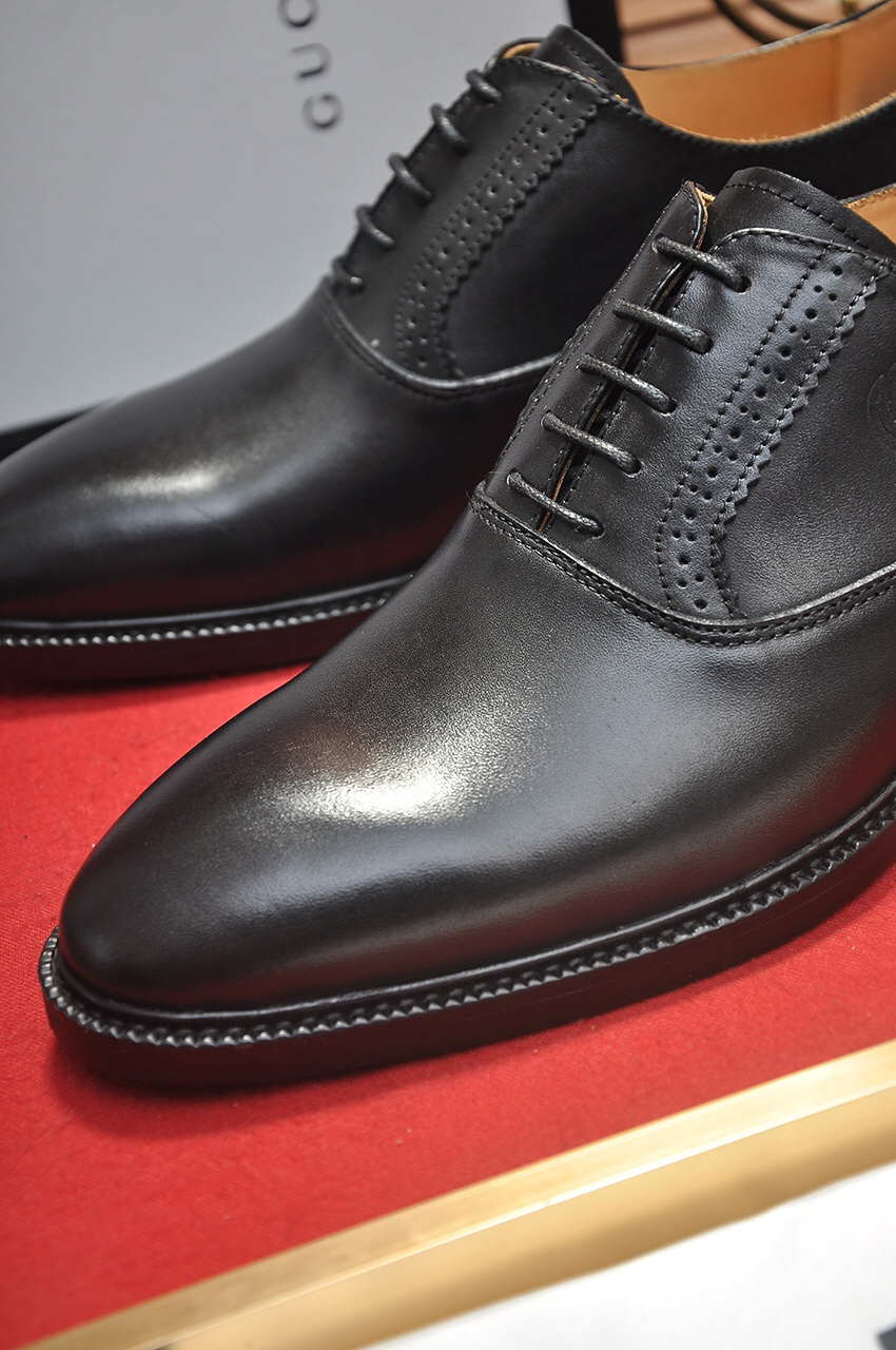Gucci men's leather shoes-63