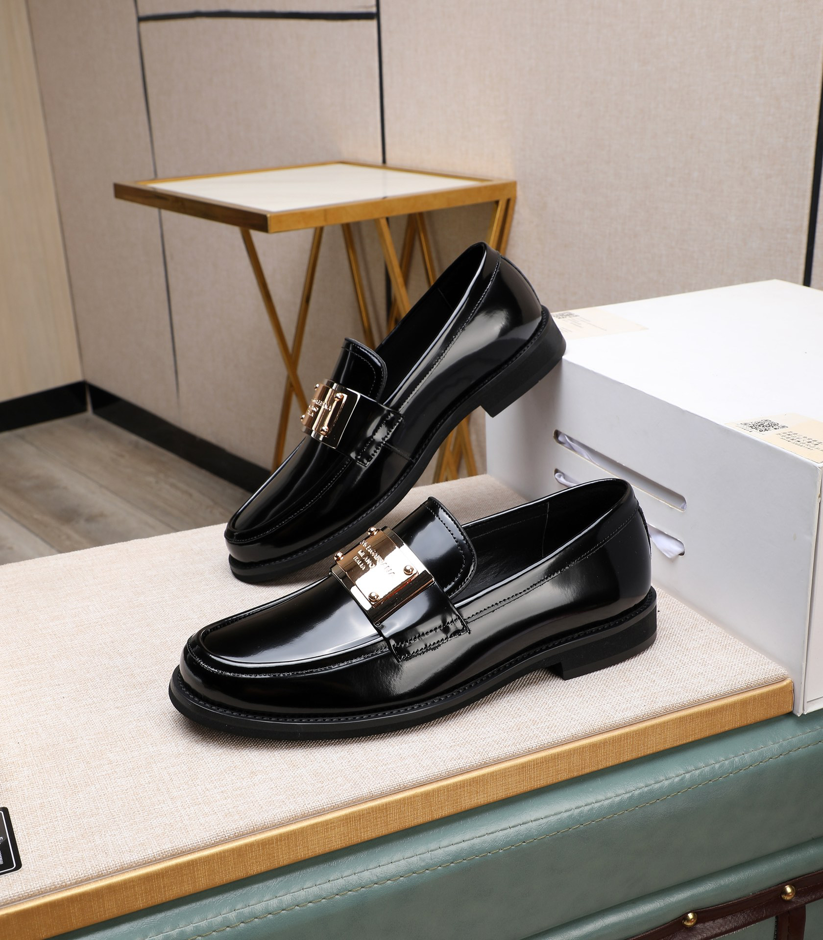 D&G men's leather shoes-18