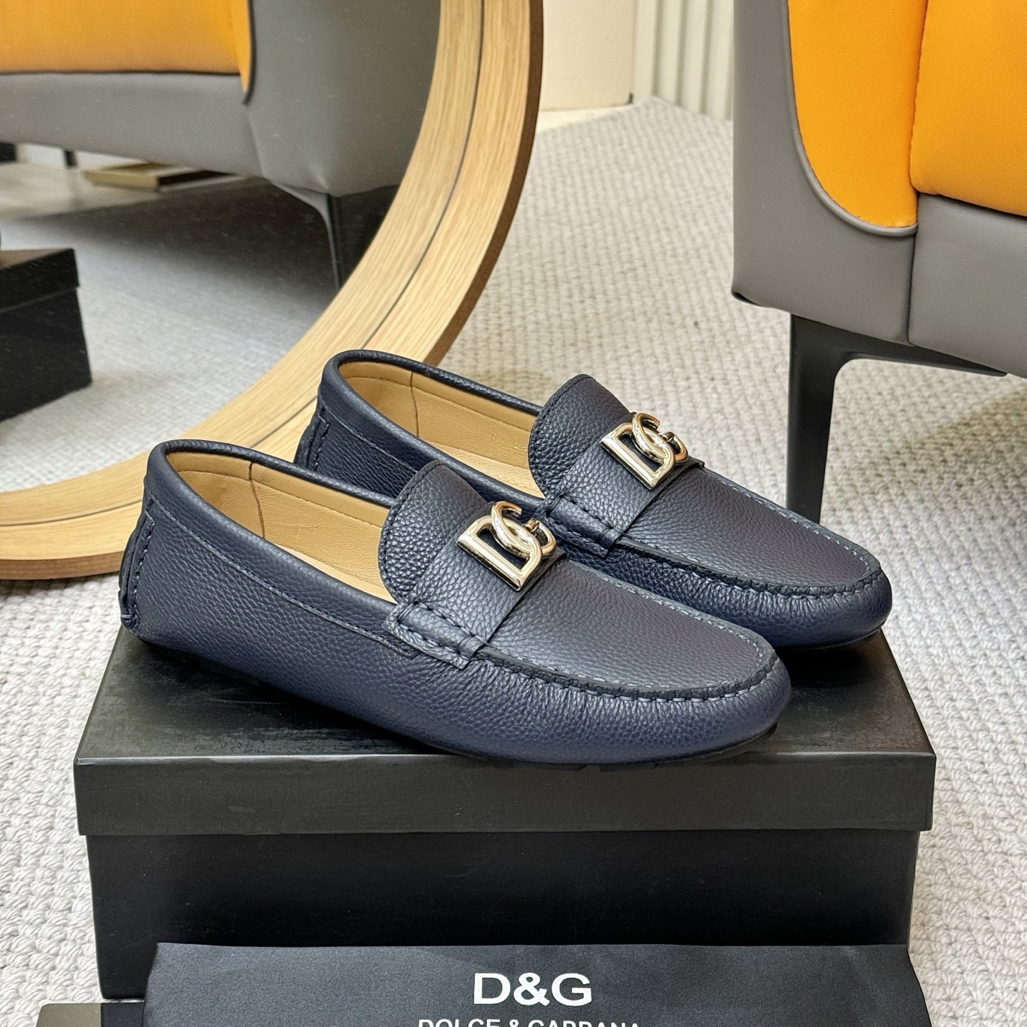 D&G men's leather shoes-76