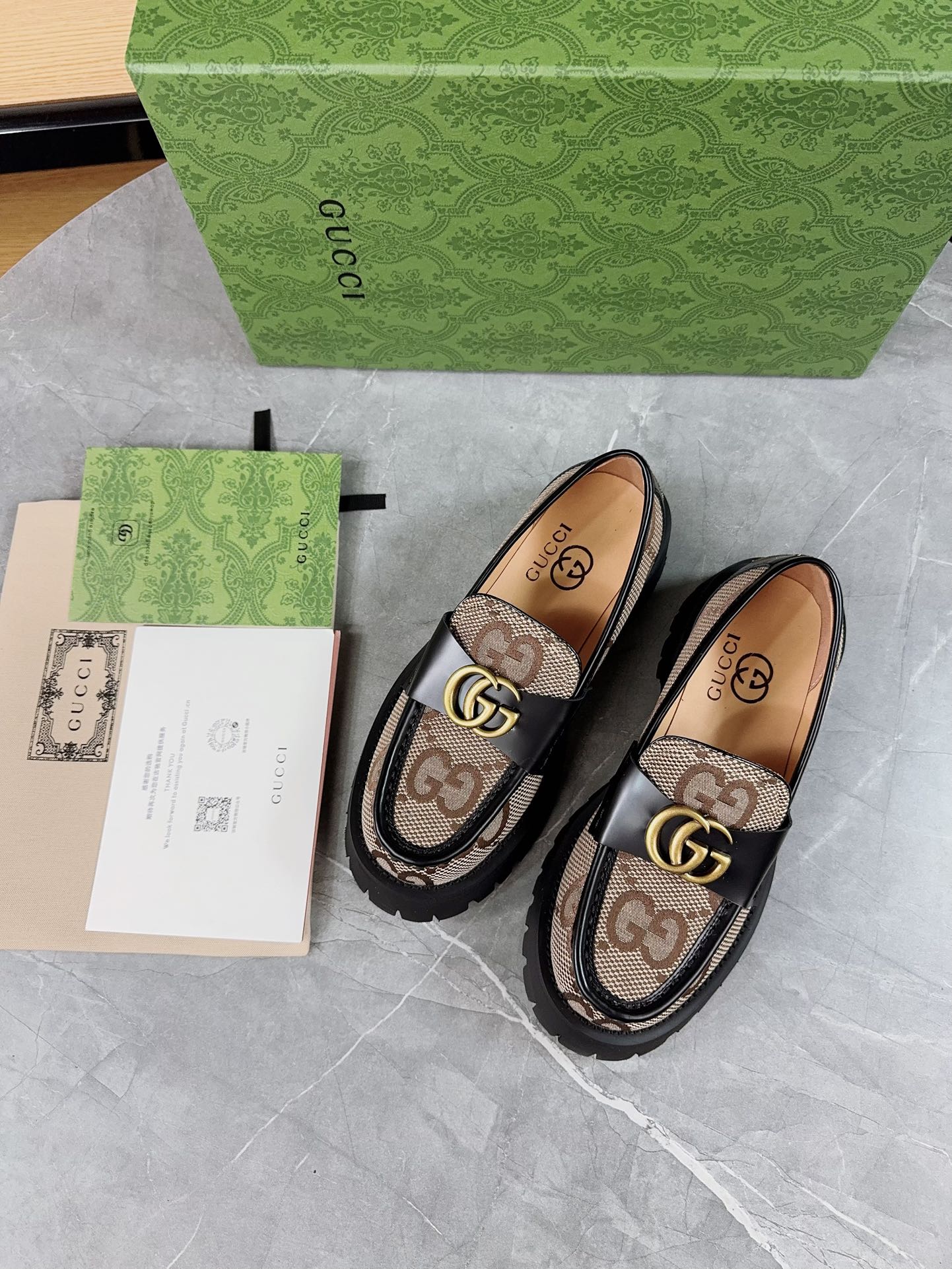 Gucci women's leather shoes-94