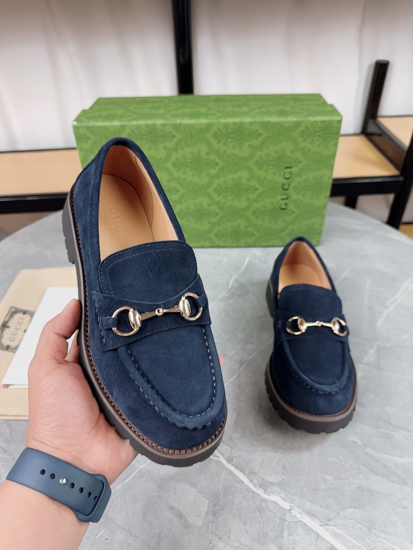 Gucci women's leather shoes-112