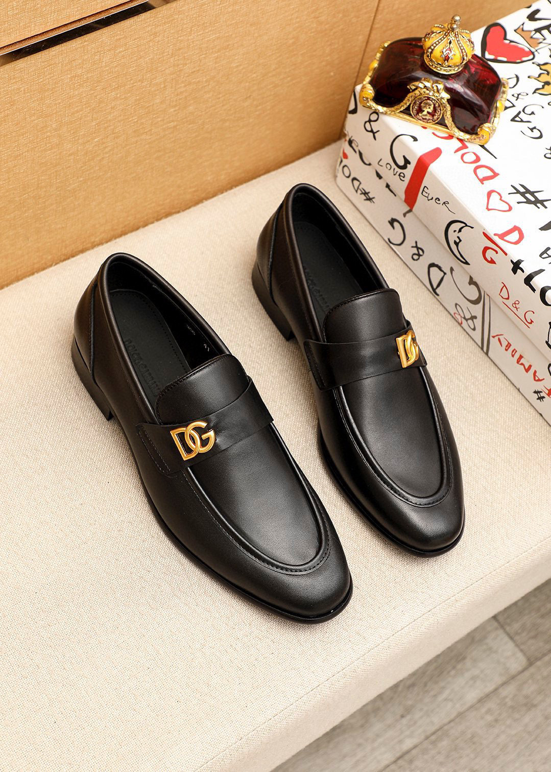 D&G men's leather shoes-47