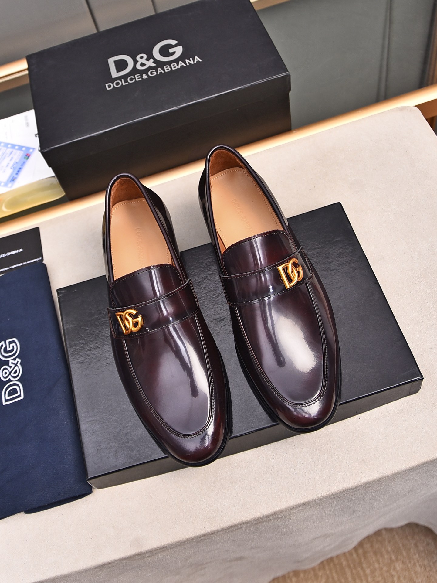 D&G men's leather shoes-73