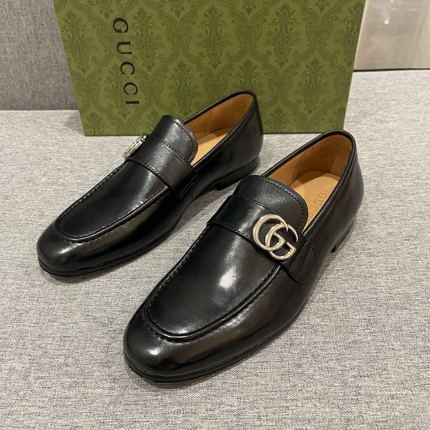 Gucci men's leather shoes-27