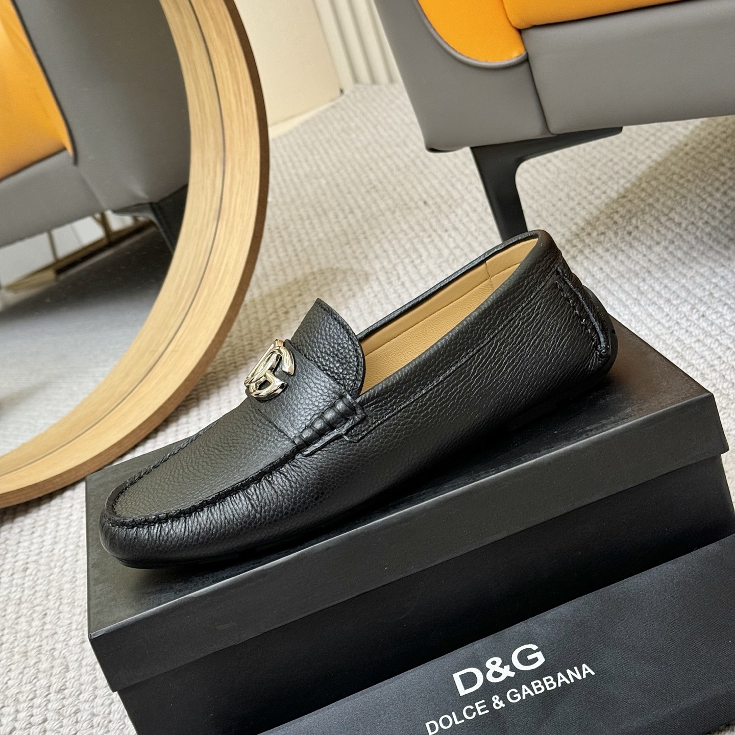 D&G men's leather shoes-87