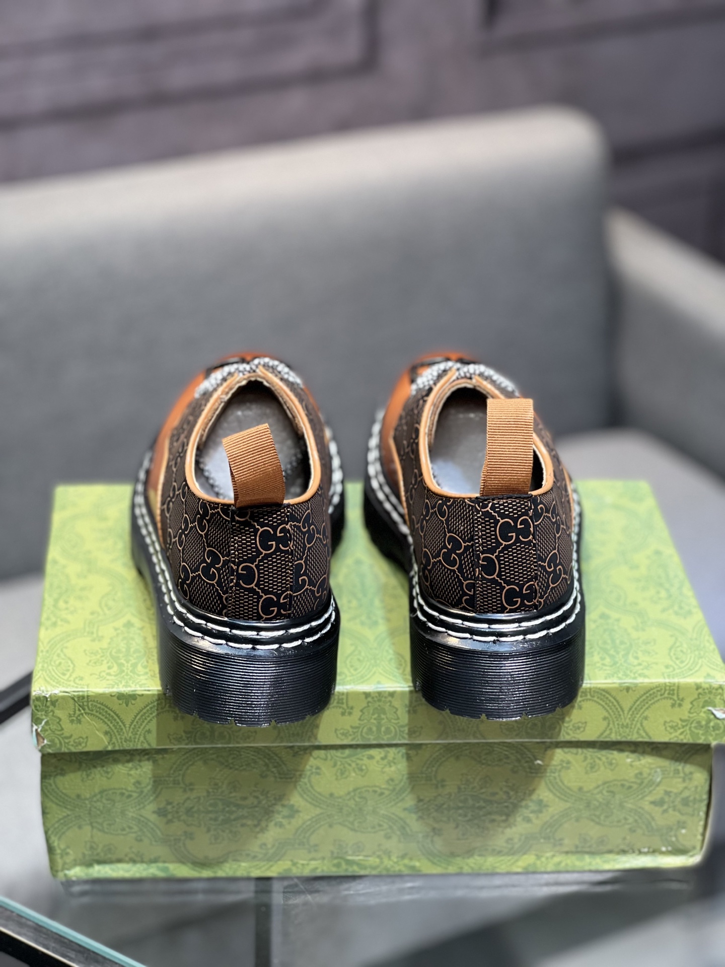 Gucci men's leather shoes-47