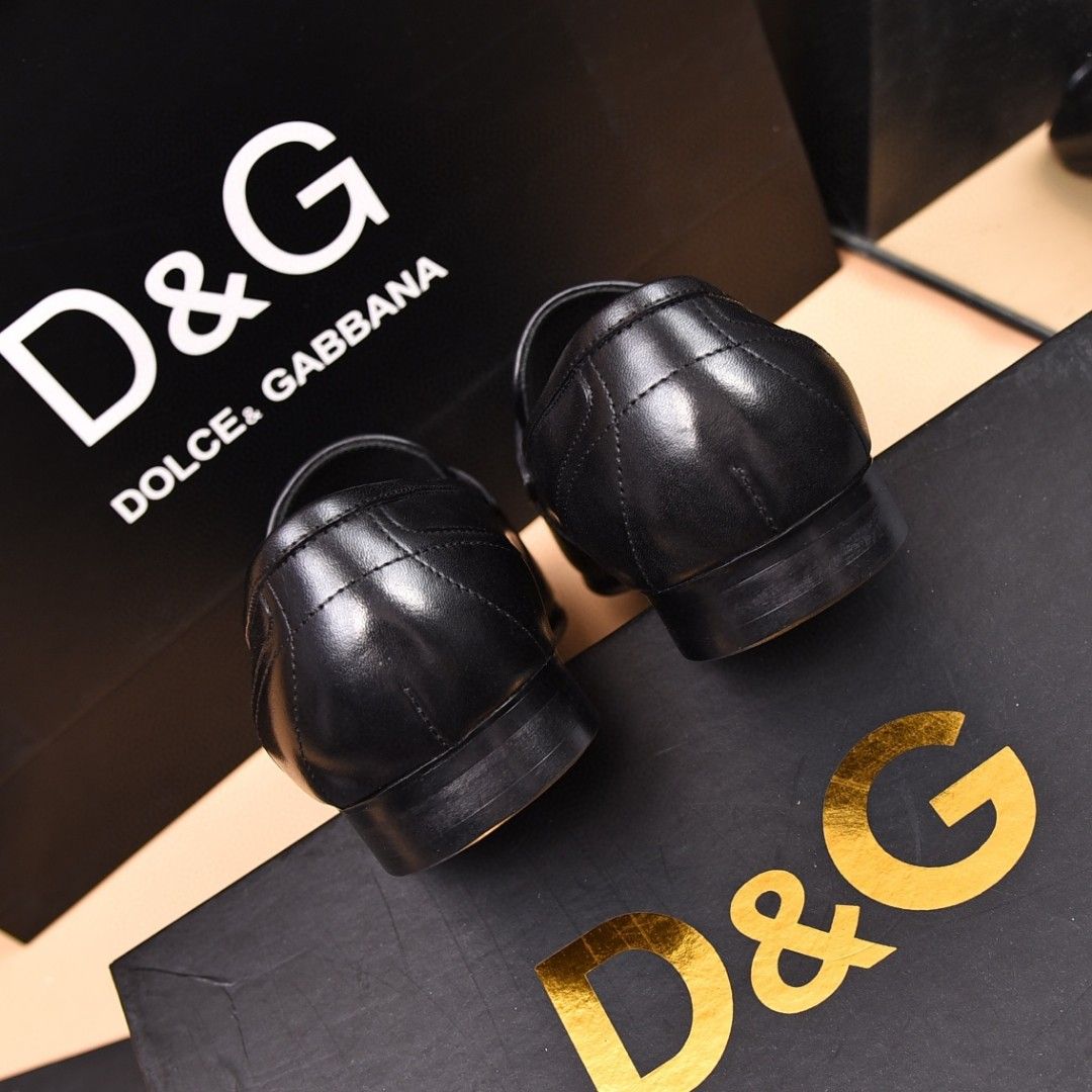D&G men's leather shoes-88