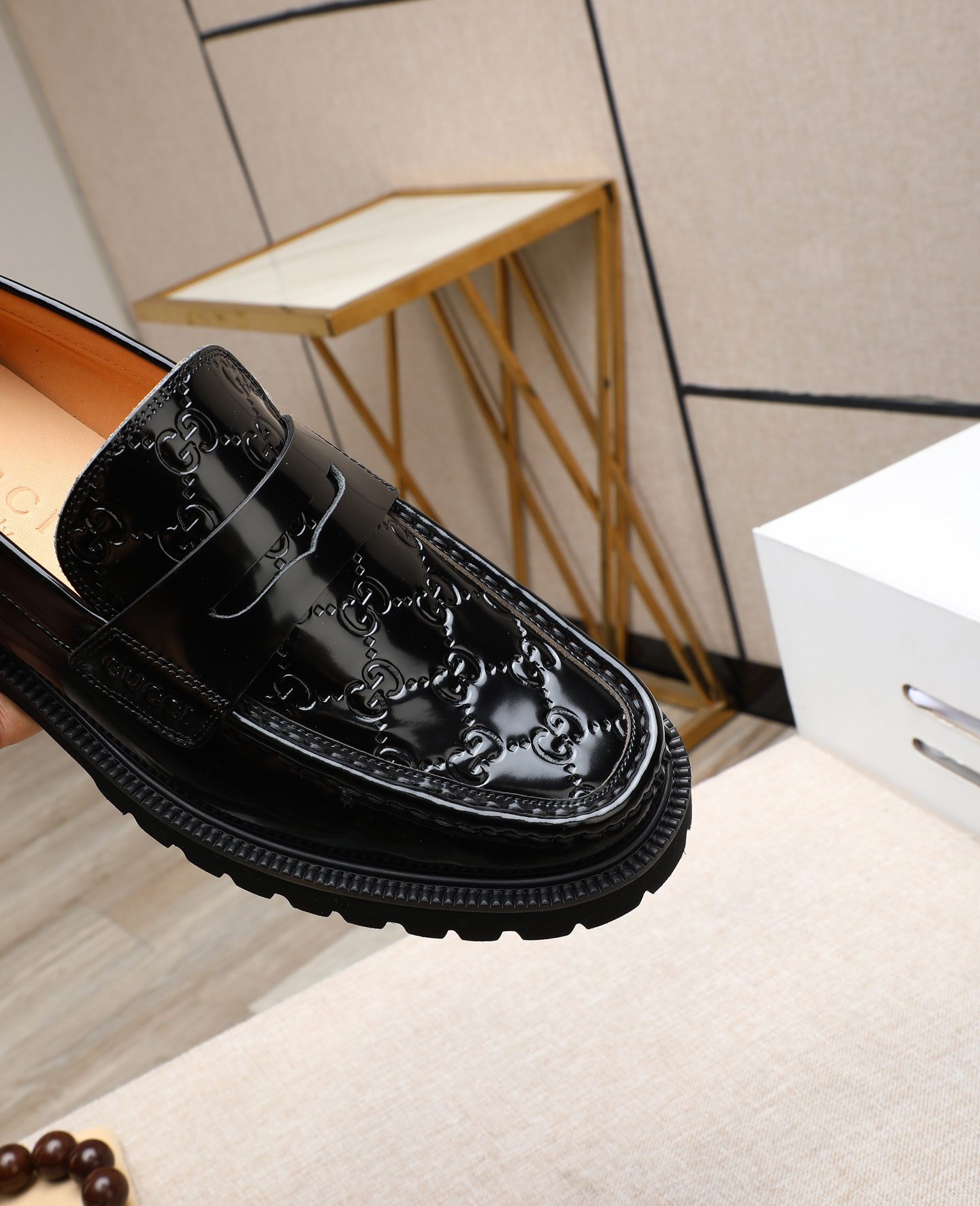 Gucci men's leather shoes-59