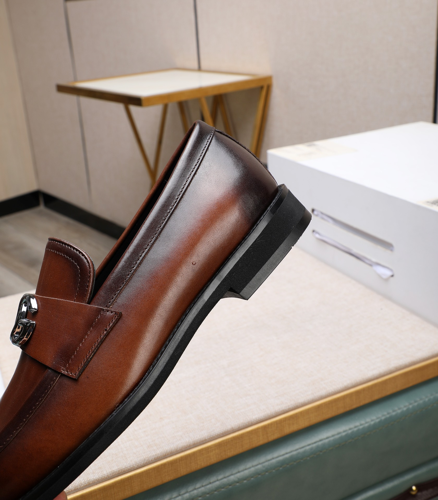 D&G men's leather shoes-4