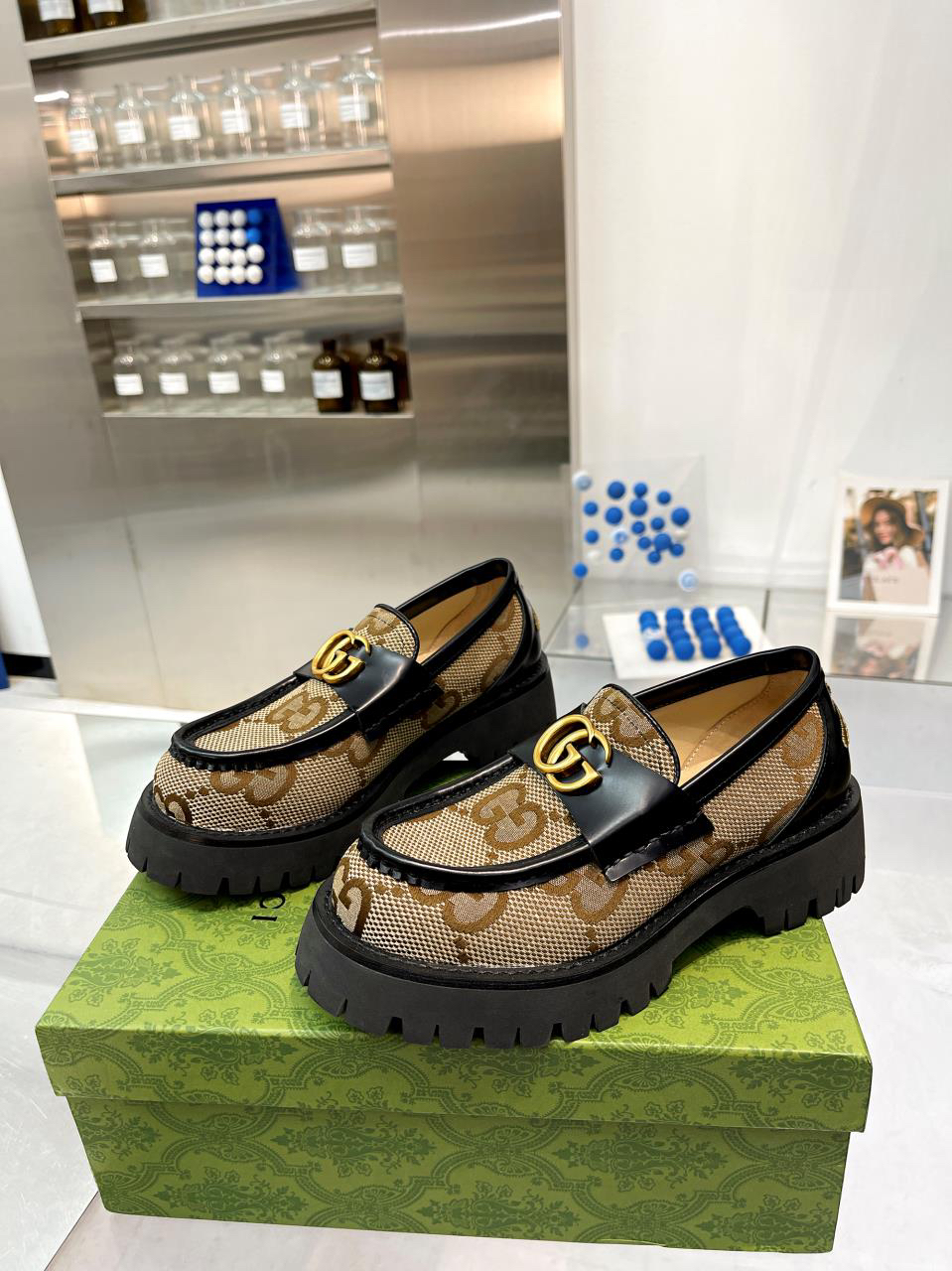 Gucci women's leather shoes-80