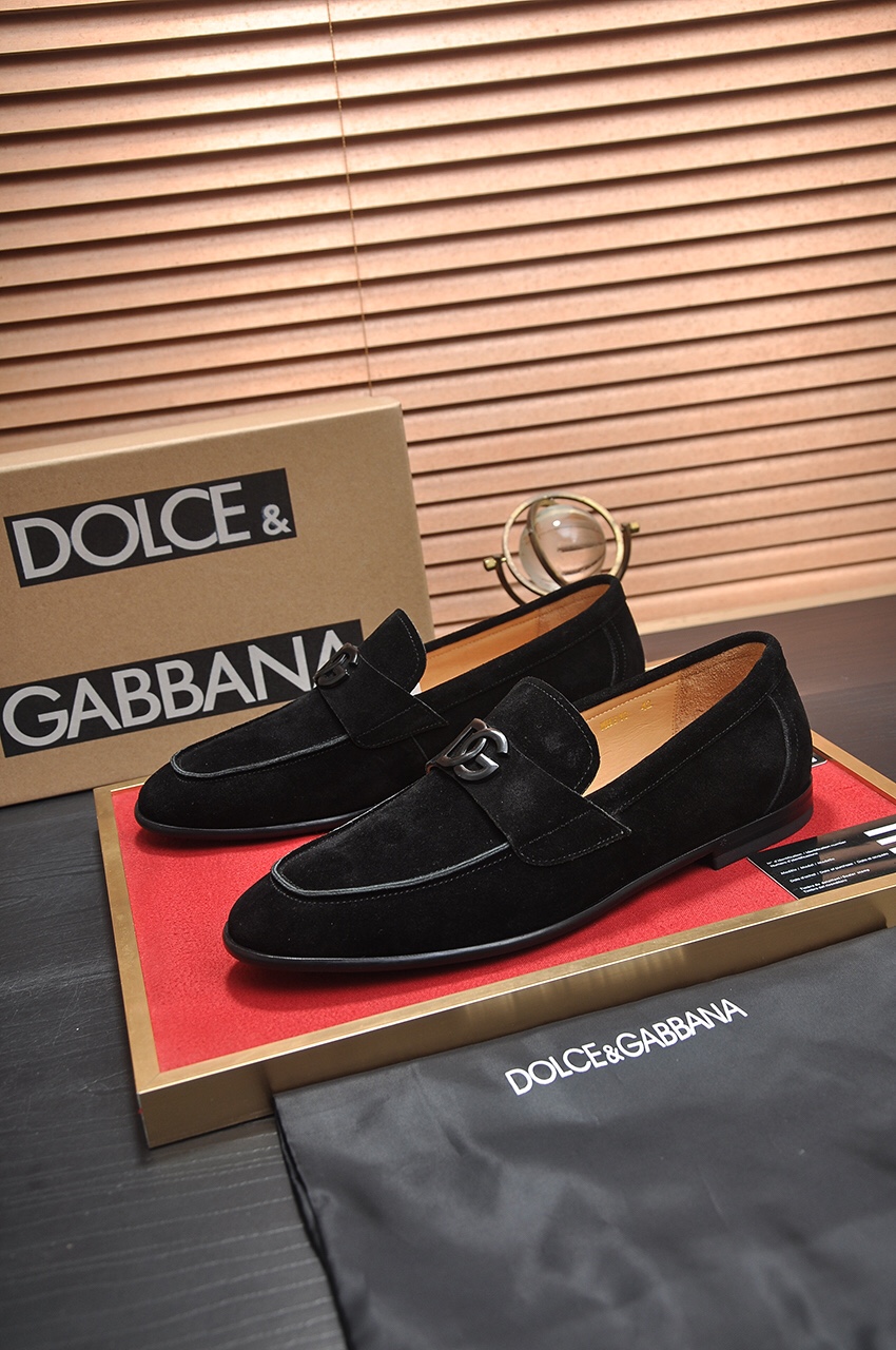 D&G men's leather shoes-83