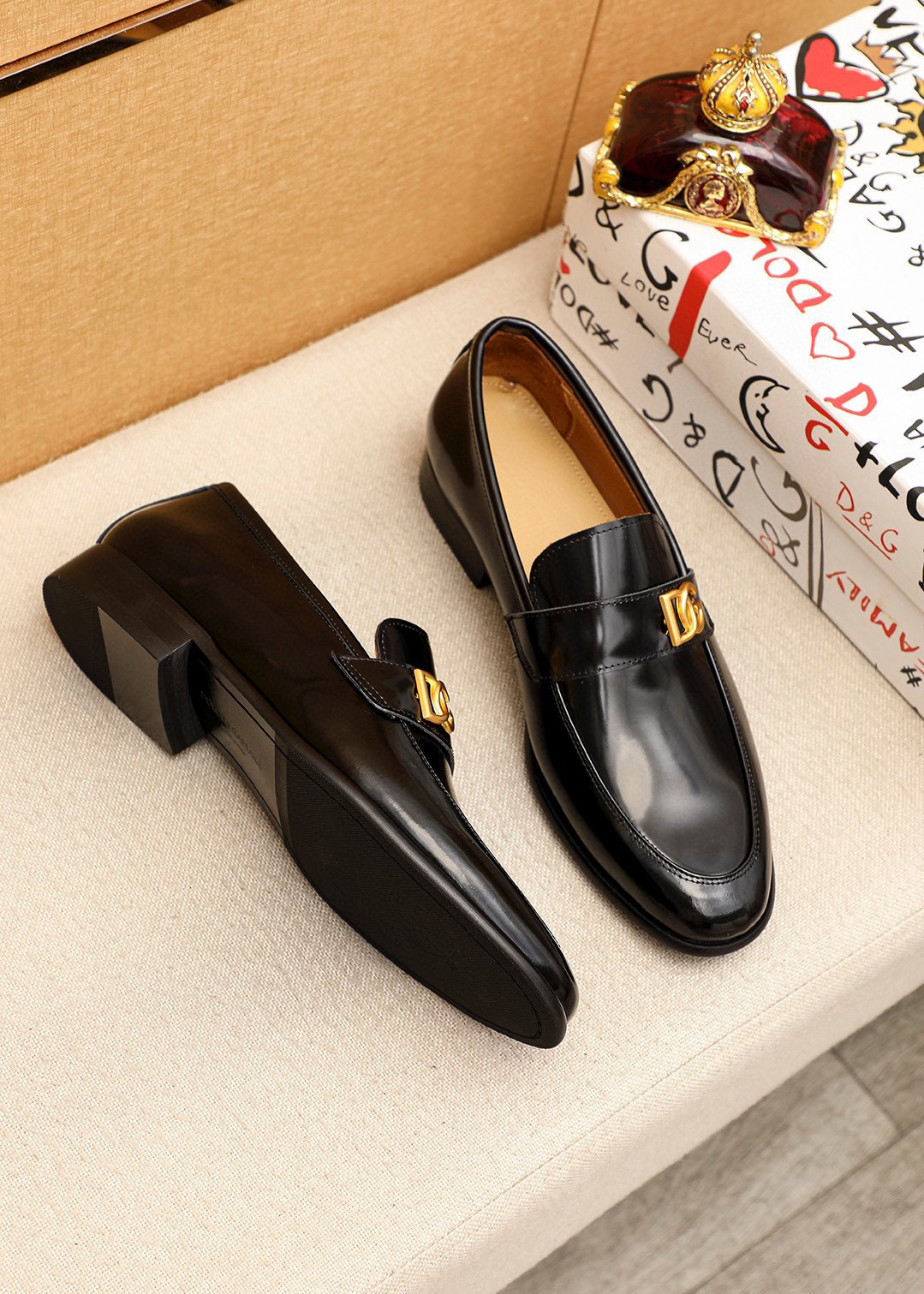 D&G men's leather shoes-54