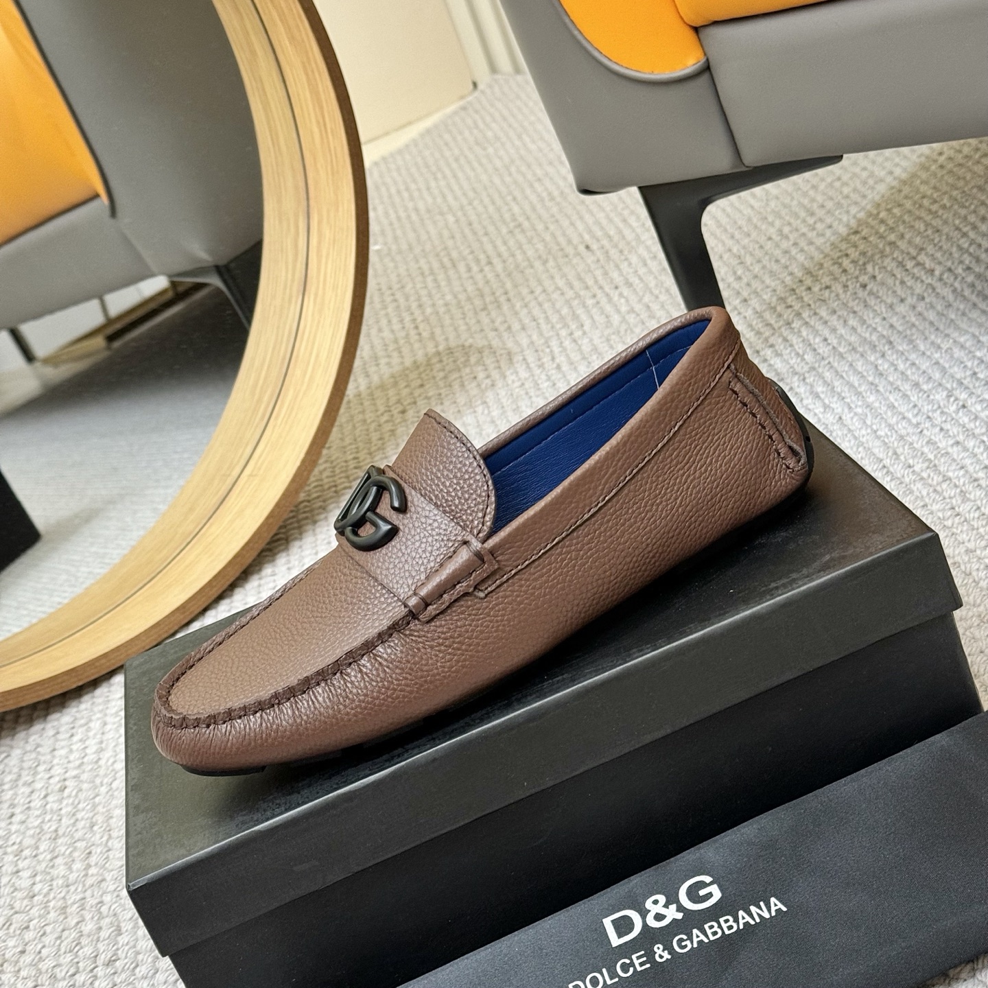 D&G men's leather shoes-86