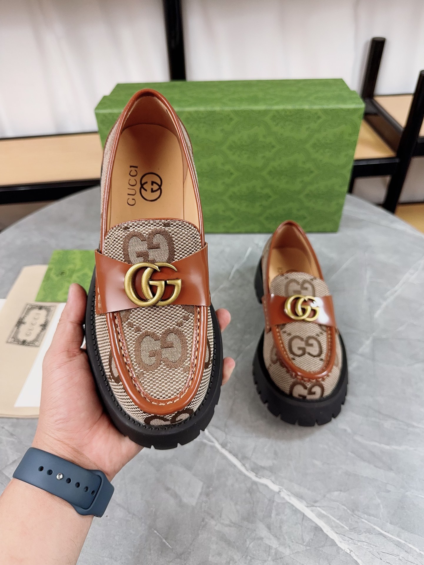 Gucci women's leather shoes-92