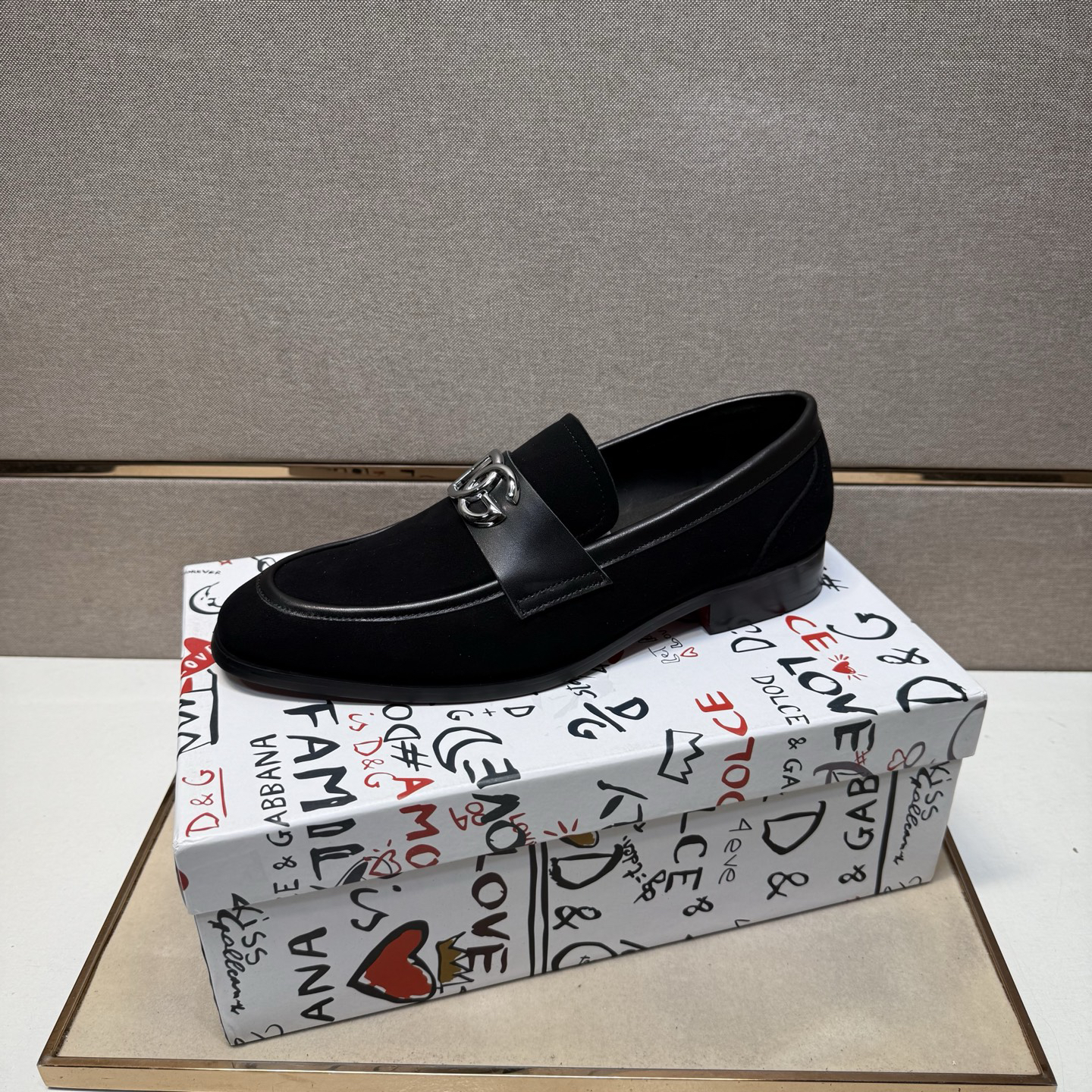 D&G men's leather shoes-100