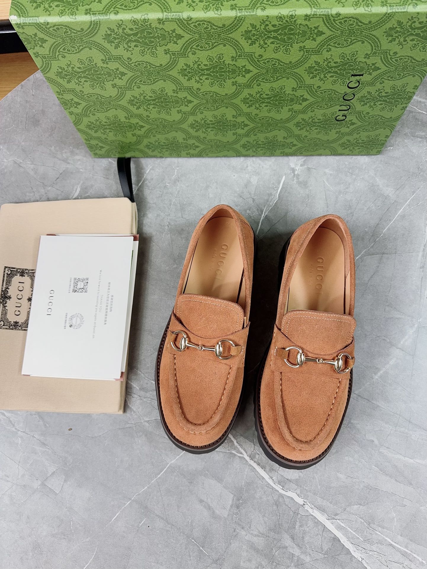 Gucci women's leather shoes-115