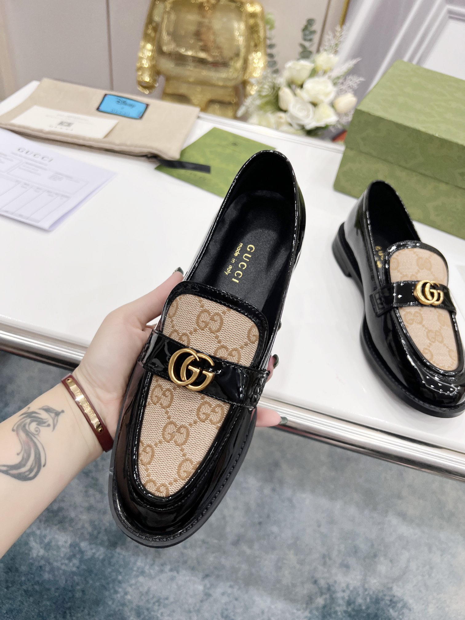 Gucci women's leather shoes-53