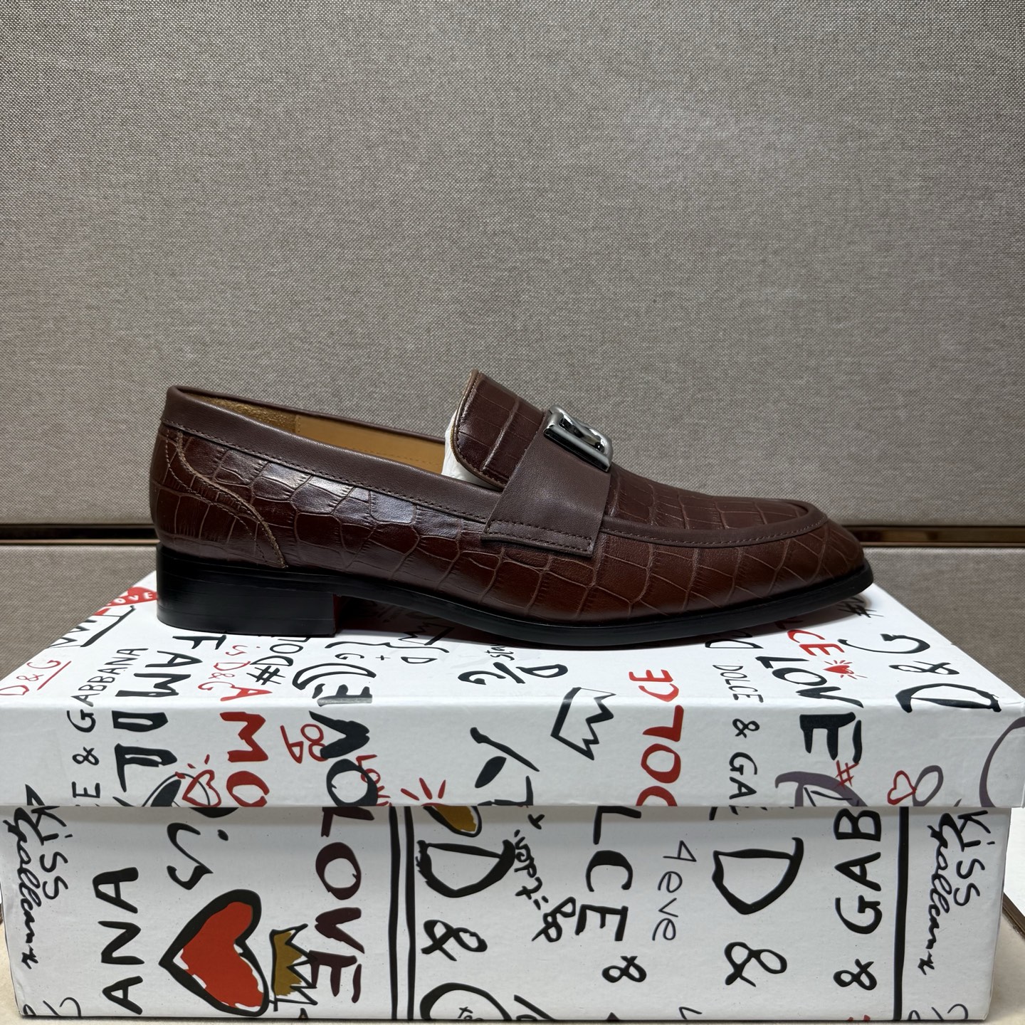 D&G men's leather shoes-110