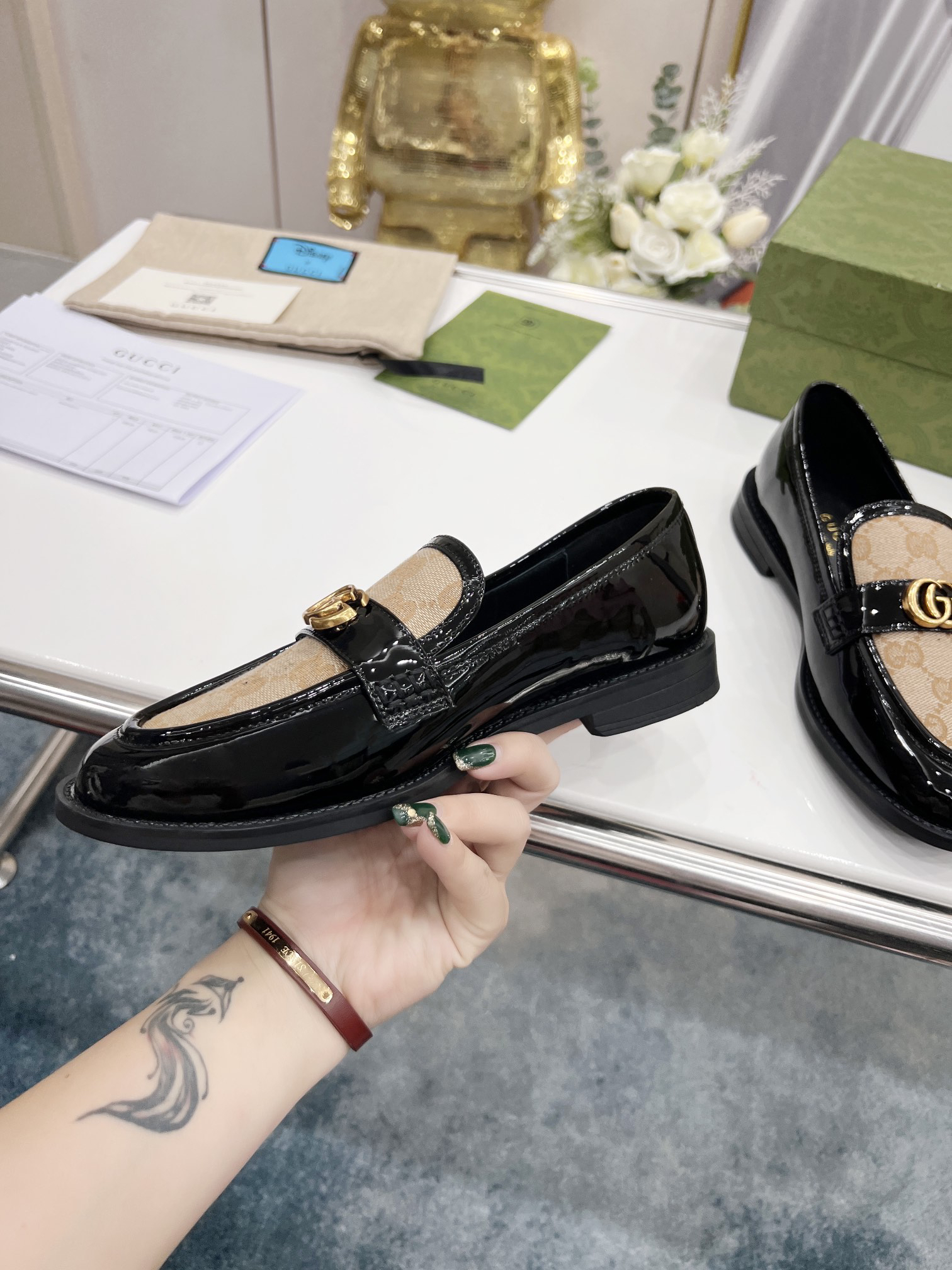 Gucci women's leather shoes-53