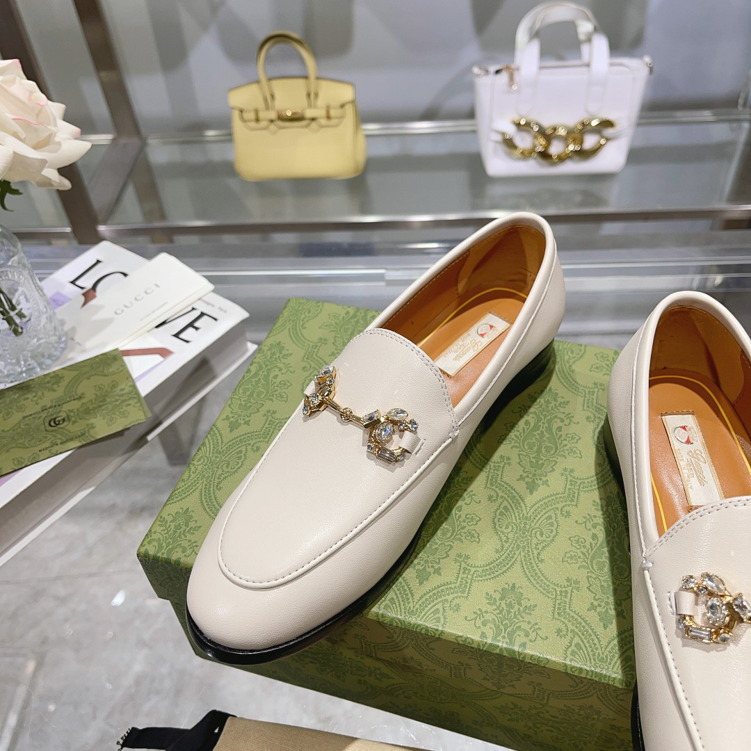 Gucci women's leather shoes-23