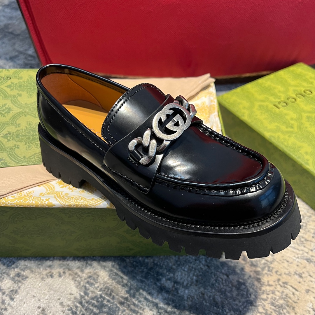 Gucci women's leather shoes-74